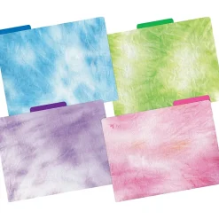 Barker Creek Get Organized File Folder Set, 1/3-Cut Tab, Letter Size, Tie-Dye & Ombré, 107/Set (130)