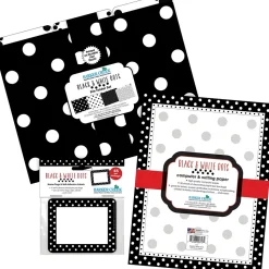 Barker Creek Get Organized File Folder Set, 1/3-Cut Tab, Letter Size, Black & White Dot, 107/Set (136)