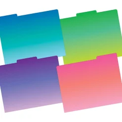 Barker Creek Get Organized File Folder Set, 1/3-Cut Tab, Letter Size, Tie-Dye & Ombré, 107/Set (134)