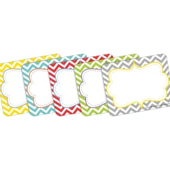 Barker Creek Get Organized Beautiful Chevron File Folders, 1/3-Cut Tab, Letter Size, Assorted, 107/Set (137)