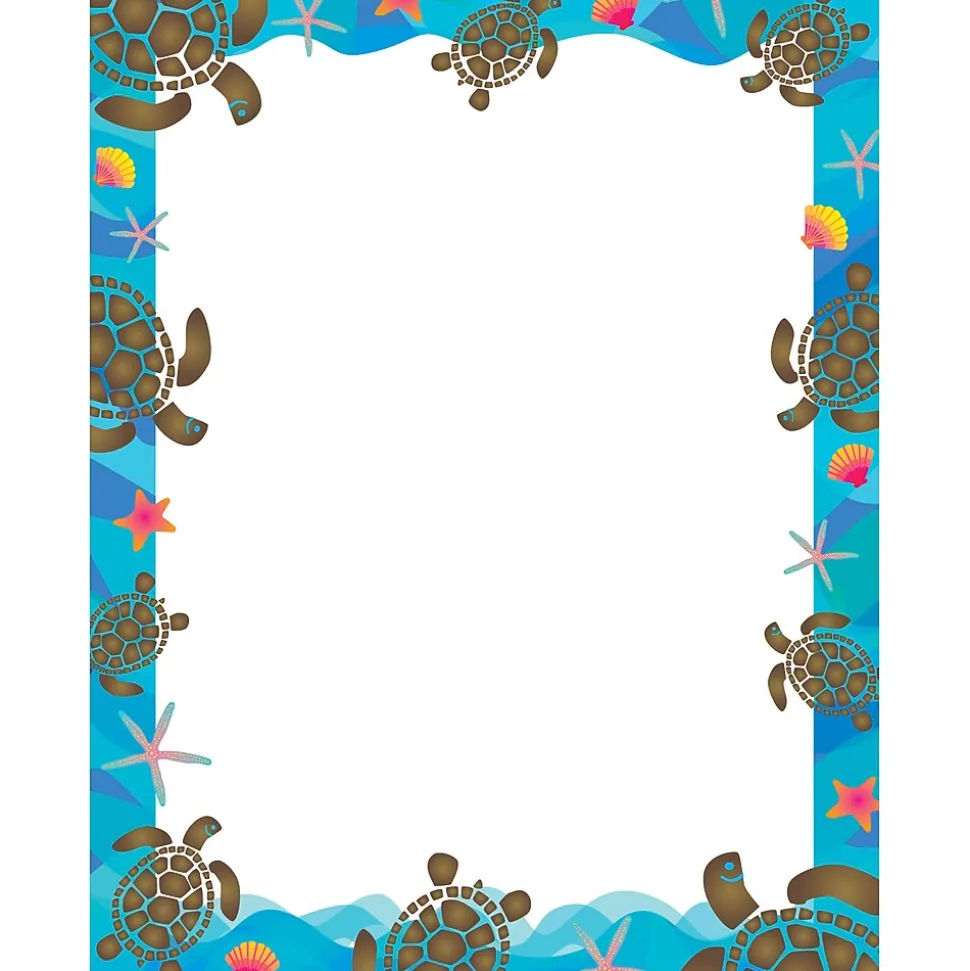 Barker Creek Kai Ola Turtles 8.5" x 11" Computer Paper, 50 Sheets/Pack (BC764)