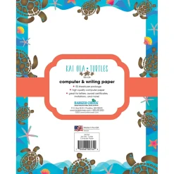 Barker Creek Kai Ola Turtles 8.5" x 11" Computer Paper, 50 Sheets/Pack (BC764)