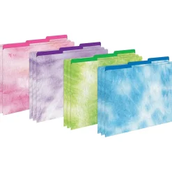Barker Creek Lime Tie-Dye File Folder, 1/3-Cut Tab, Letter Size, Assorted, 107/Set (155)