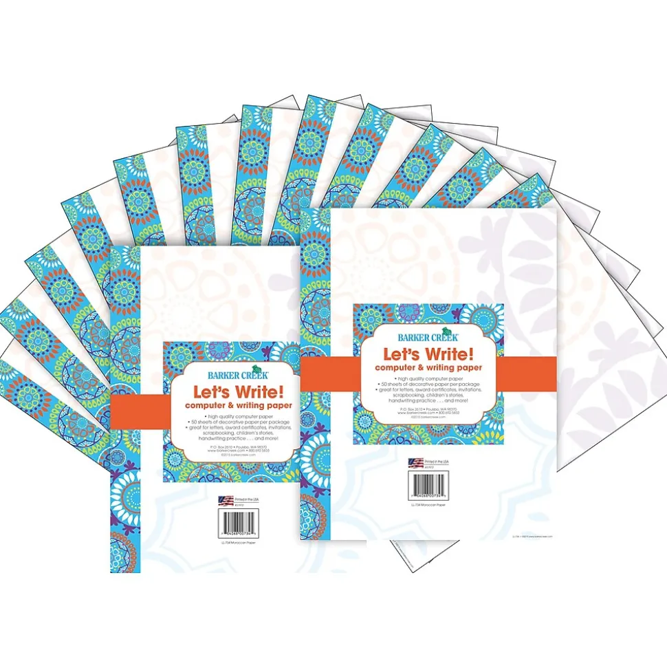 Barker Creek Moroccan Computer Paper, 100 Sheets/Set (BC3619)