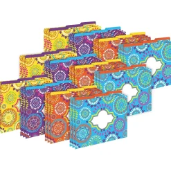 Barker Creek Moroccan File Folder, 1/3-Cut Tab, Letter Size, Assorted, 36/Set (4401)