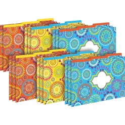 Barker Creek Moroccan Legal-Size File Folders, Multi-Design Set, 18/Set (BC3906)