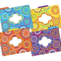 Barker Creek Moroccan Letter-Size File Folders, Multi-Design Set, 24/Set (BC3959)