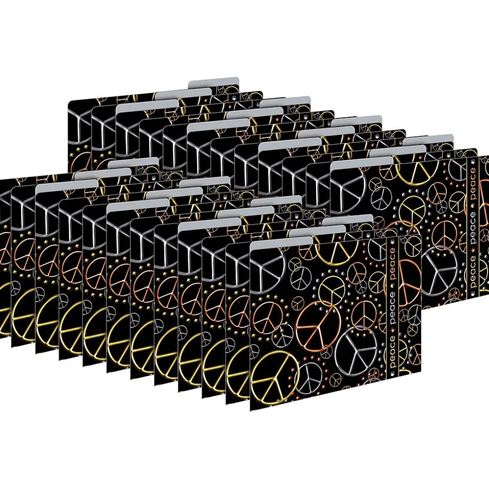 Barker Creek Peace Letter-Size File Folders, 24/Set (BC3954)