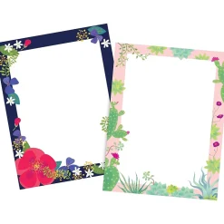 Barker Creek Petals & Prickles Computer Paper, 8 ½” x 11", 2 designs, 100 Sheets/Set (BC3882)