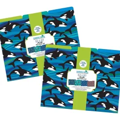 Barker Creek Sea & Sky File Folder, 1/3-Cut Tab, Letter Size, Assorted, 24/Set (4404)