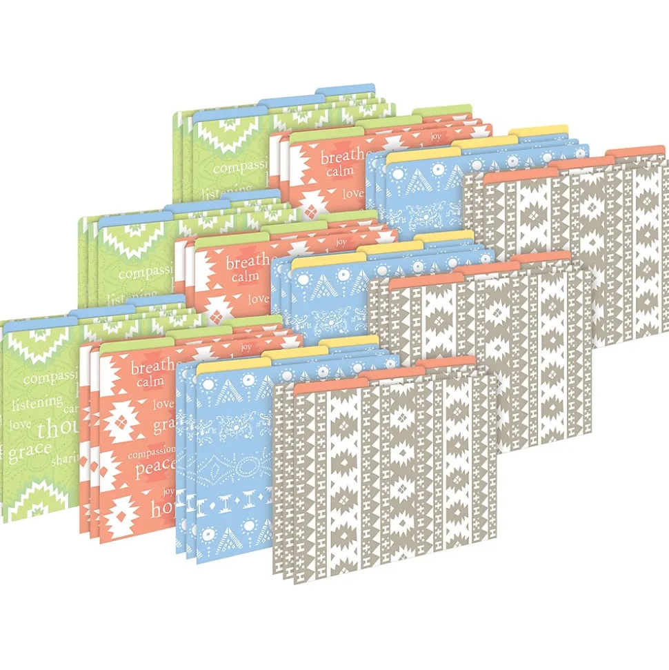 Barker Creek Thoughtfulness File Folder, 1/3-Cut Tab, Letter Size, Assorted, 36/Set (4407)