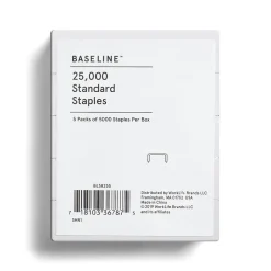 Baseline Staples, .25" Leg Length, 25000/Box (BL58255)