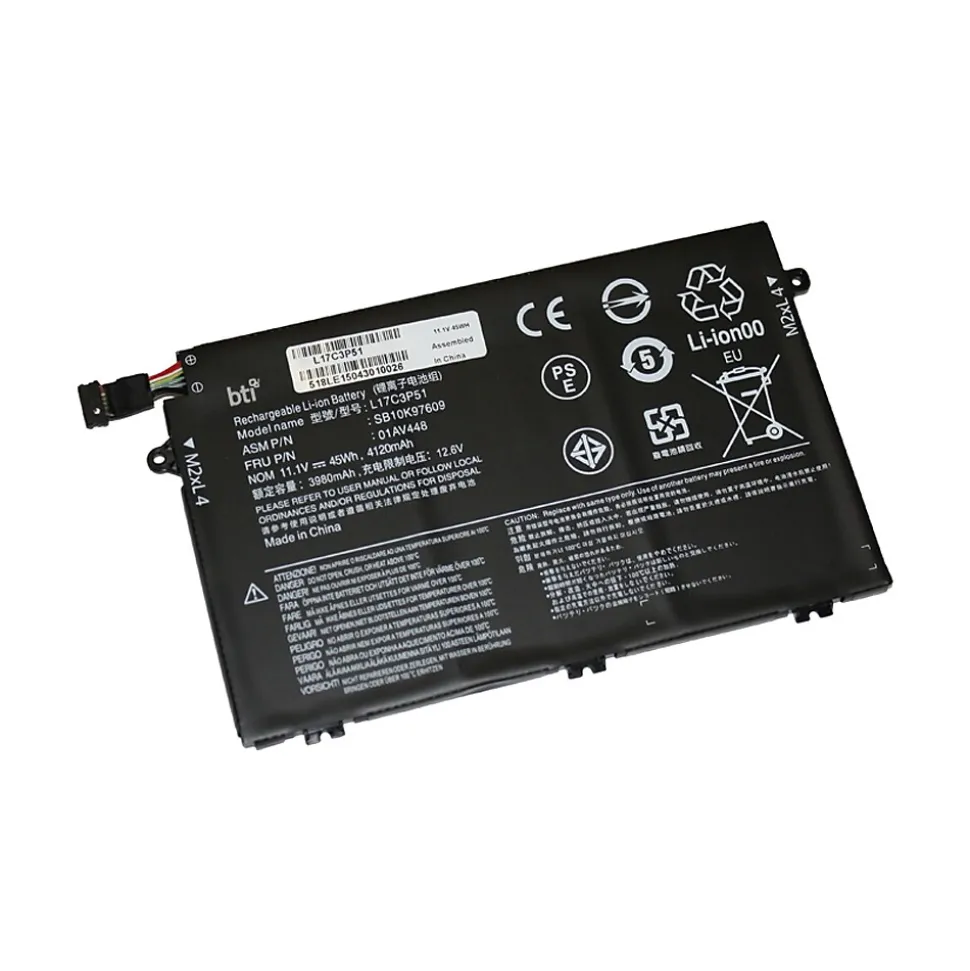 Battery Technology Li-Ion Replacement Battery for Lenovo ThinkPad, 4050mAh (L17C3P51-BTI)