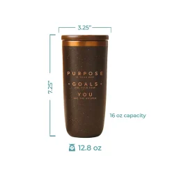 Baudville Cosmic Copper Purpose Is Your Why Tumbler, Brown/Copper, 16 oz. (93547)