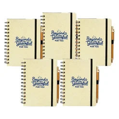 Baudville Journal, Wide-Ruled, Beige/Blue, 70 Pages, 5/Pack (1396064P531)