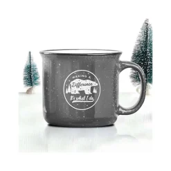 Baudville "Making A Difference Is What I Do" Ceramic Coffee Mug, 13 oz., Gray/White (92996)