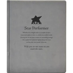 Baudville Padfolio, Gray (1390495STP31)