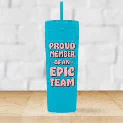 Baudville "Proud Member Of An Epic Team" Acrylic Double Wall Insulated, 17 oz., 2/Pack (1393293P231)