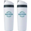 Baudville "Success, When Drive & Effort Meets Outcome" Plastic Double Wall Insulated, 16 oz., 2/Pack (1393267P231)