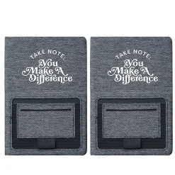 Baudville Sustainably Smart Hardcover Journal, 5" x 8", 80 Pages, 2/Pack (1393449P231)