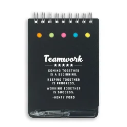 Baudville Teamwork Pocket Journal, 3" x 4", Narrow Ruled, 80 Pages, 3/Pack (1399868P331)