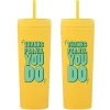 Baudville "Thanks For All You Do" Acrylic Double Wall Insulated, 17 oz., 2/Pack (1393295P231)