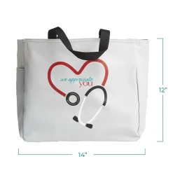 Baudville® Tote Bag, Stethoscope We Appreciate You