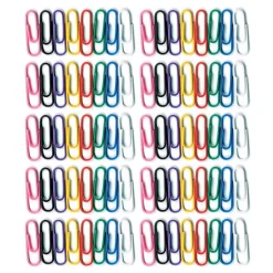 Baumgarten's Standard Paper Clips, Assorted Colors, 100 Clips/Pack, 10 Packs/Bundle (BAUMES5000-10)