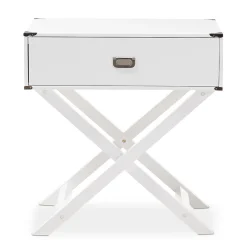 Baxton Studio Curtice 28" High Nightstand, White (2633-7629-STPL)