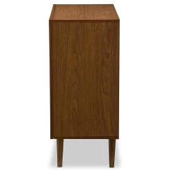 Baxton Studio Harlow 35.14'' W x 16.3'' D Storage Cabinet, Brown and White (6782-STPL)