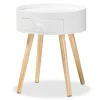Baxton Studio Jessen 17.75" High 1-Drawer Nightstand, White (154-9050-HiT)