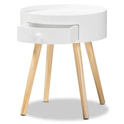 Baxton Studio Jessen 17.75" High 1-Drawer Nightstand, White (154-9050-HiT)