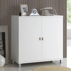 Baxton Studio Marcy 35.1'' W x 15.6'' D Storage Cabinet, White (6470-STPL)