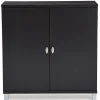 Baxton Studio Marcy 35.1'' W x 15.6'' D Storage Cabinet, Dark Brown (6469-STPL)