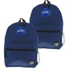 Bazic Basic Laptop Backpack, Medium, Navy Blue, 2/Pack (BAZ1040-2)