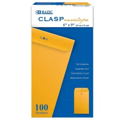 Bazic Kraft Clasp Security Tinted Catalog Envelope, 6" x 9", 100/Pack (BAZ5071)