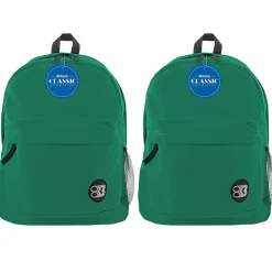 BAZIC Products Classic Backpack, Green, Pack of 2 (BAZ1053-2)