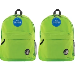 BAZIC Products Classic Backpack, Lime Green, Pack of 2 (BAZ1054-2)