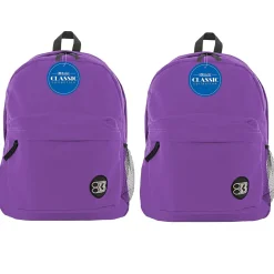 BAZIC Products Classic Backpack, Purple, Pack of 2 (BAZ1057-2)