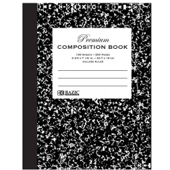 Bazic 1-Subject Composition Notebooks, College Ruled, 100 Sheets, Multicolor, 6/Bundle (BAZ5091-6)