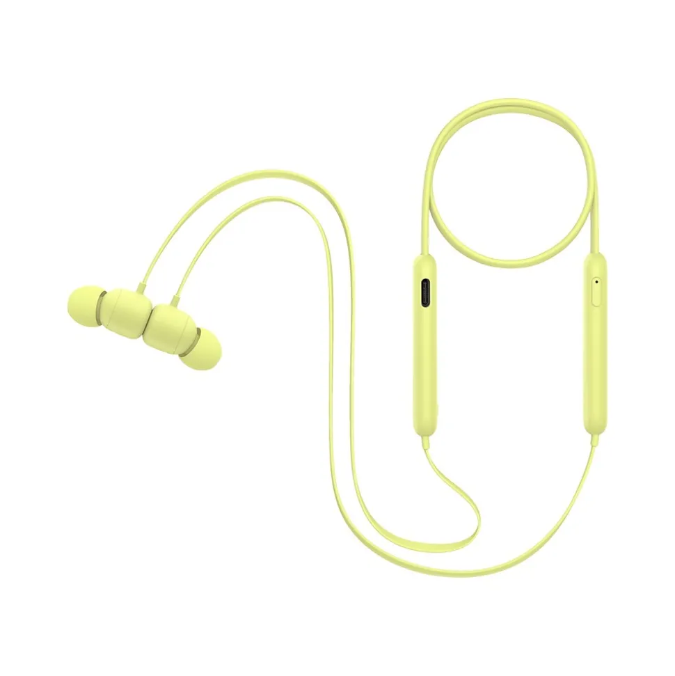 Beats By Dr. Dre Beats Flex Wireless Earbuds Headphones, Bluetooth, Yuzu Yellow (MYMD2LL/A)