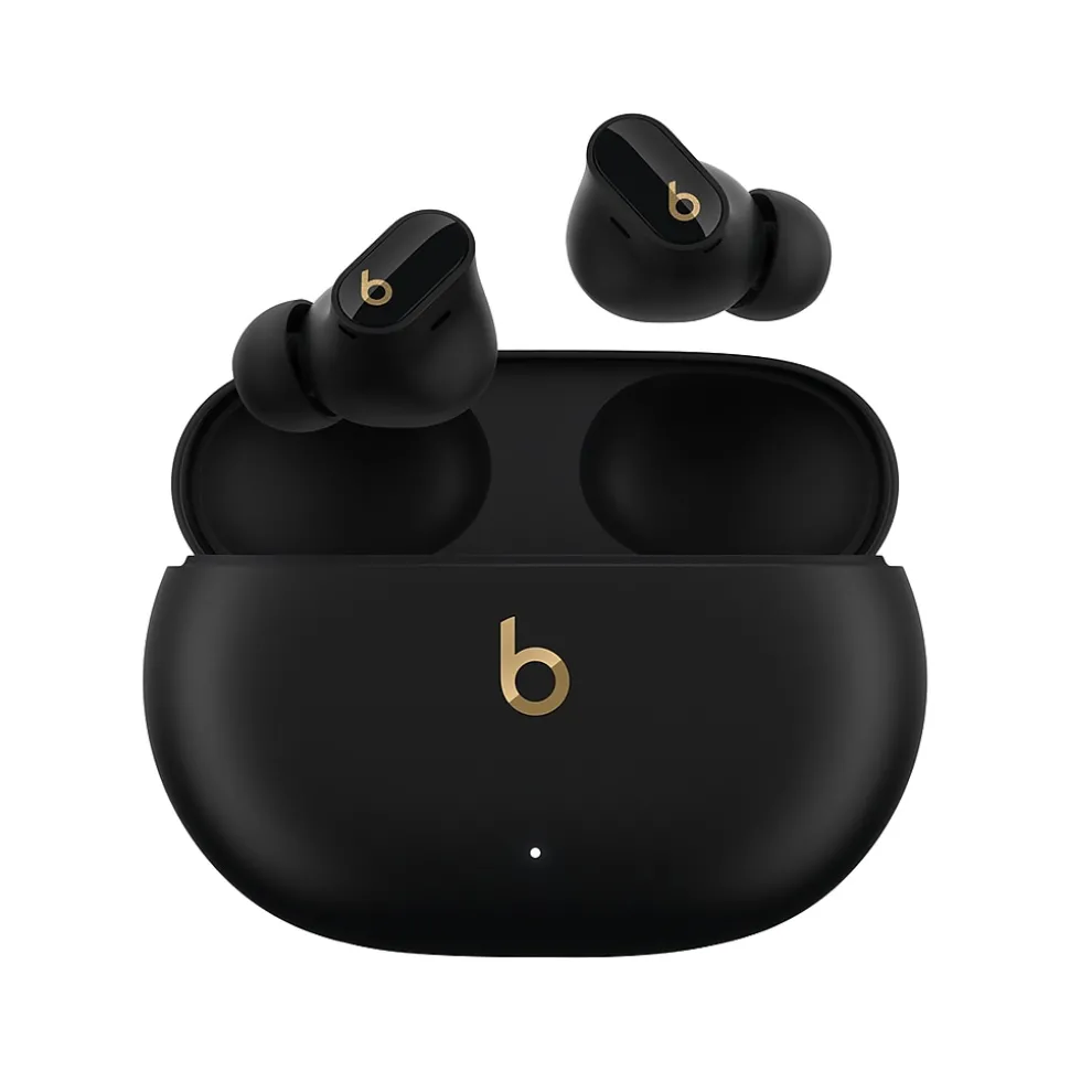 Beats Studio Buds + True Wireless Active Noise Canceling Earbuds, Bluetooth, Black/Gold (MQLH3LL/A)