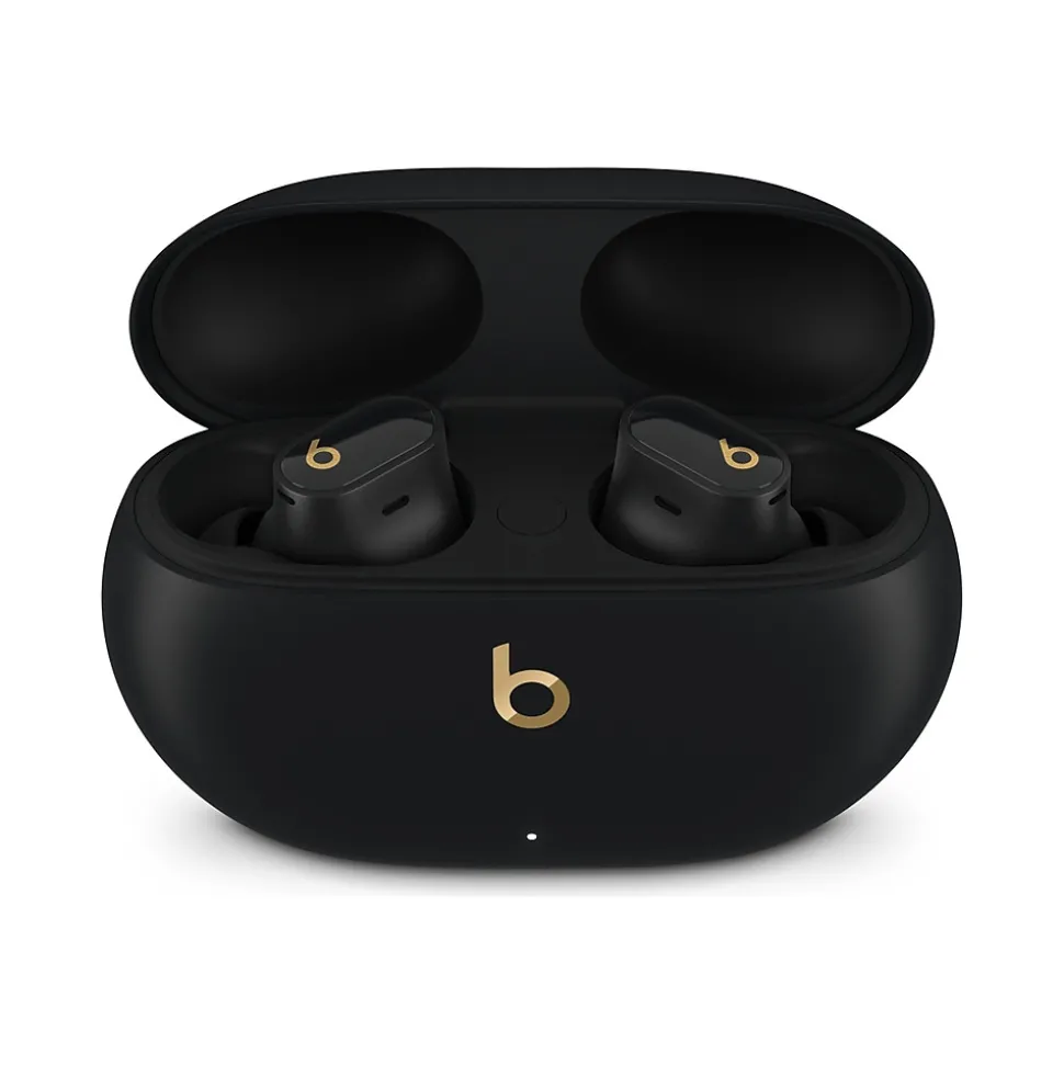Beats Studio Buds + True Wireless Active Noise Canceling Earbuds, Bluetooth, Black/Gold (MQLH3LL/A)