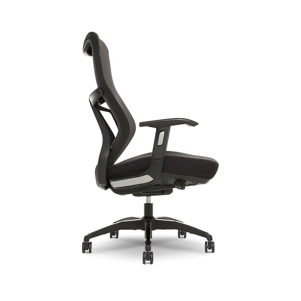 Beautyrest Duo-EX Ergonomic Mesh Swivel Task Chair, Black/Gray (60051GRY)