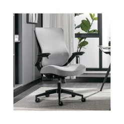 Beautyrest ErgoMax Ergonomic Mesh/Fabric Swivel Task Chair, Gray (60078-Gry)