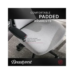 Beautyrest ErgoMax Ergonomic Mesh/Fabric Swivel Task Chair, Gray (60078-Gry)