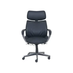 Beautyrest Leather Computer and Desk Chair, Black/Gray (51546)