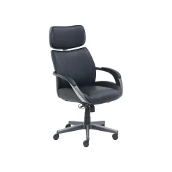 Beautyrest Leather Computer and Desk Chair, Black/Gray (51546)