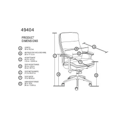 Beautyrest Platinum Sofil Bonded Leather Executive Chair, Brown (49404BR)