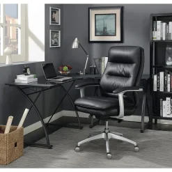 Beautyrest Platinum Sofil Bonded Leather Executive Chair, Black (49404B)